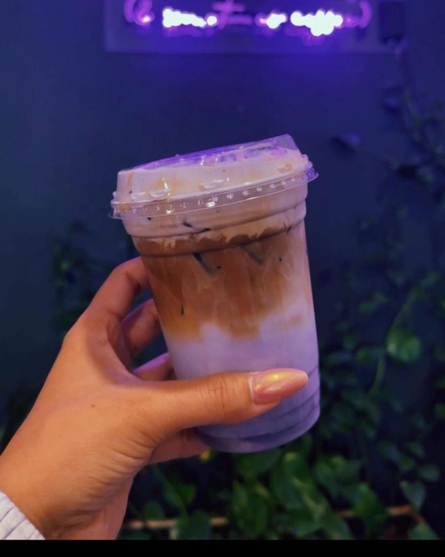 Stacked Ube Latte with a soft top 💜 

📸 @ariallanahsol